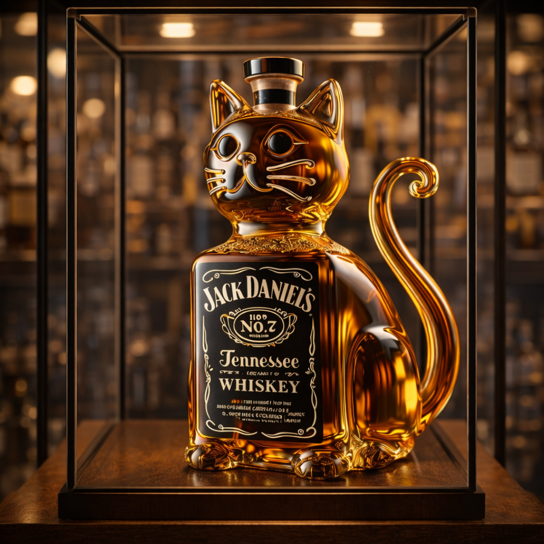 Butelka whisky - Edycja z kotem