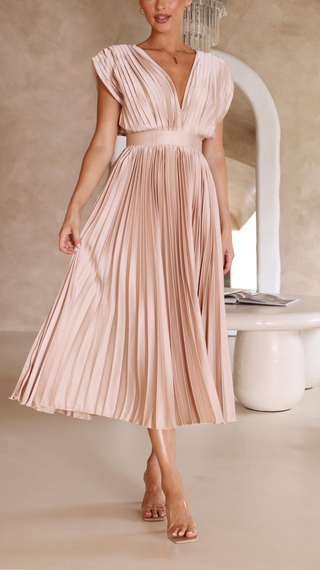 Isla | Elegancka plisowana sukienka