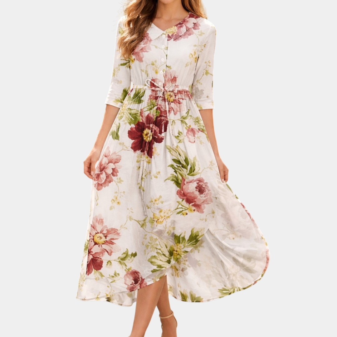 Margot | Elegancka sukienka w kwiaty