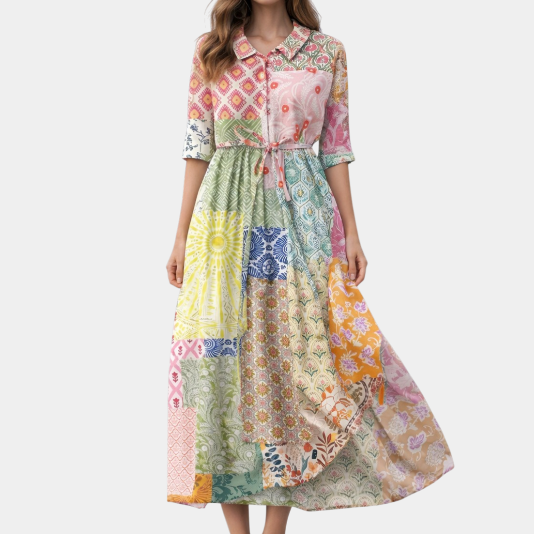 Juliette | Sukienka artystyczny patchwork