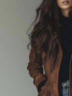 Sienna | Elegancki Trench ze Skóry Zamszowej