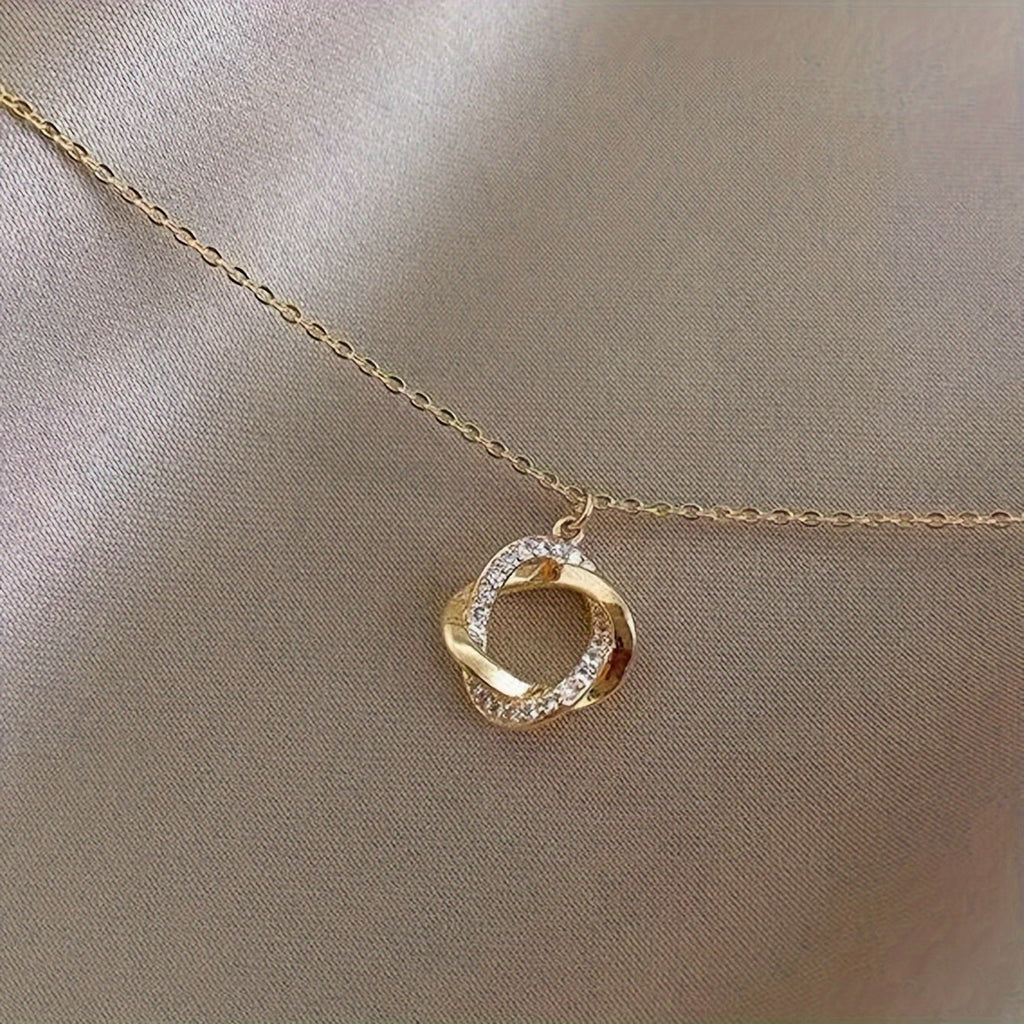 Elegancka Zawieszka w Złocie z Diamentami Syntetycznymi
