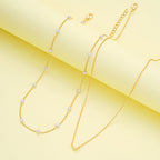 Zestaw Minimalistycznej Eleganckiej Biżuterii - Naszyjnik i Bransoletka