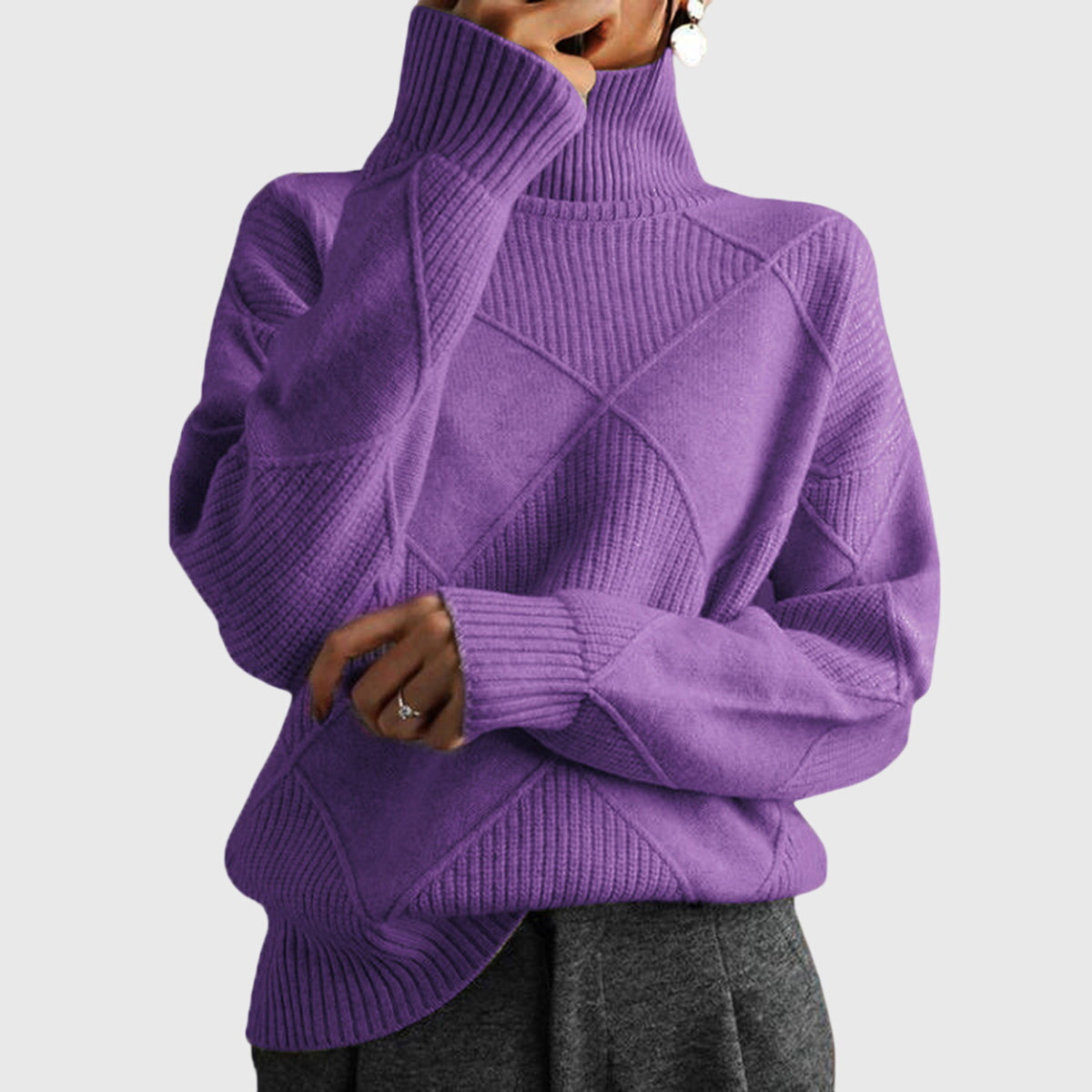 Lauren | Sweter z wysokim kołnierzem