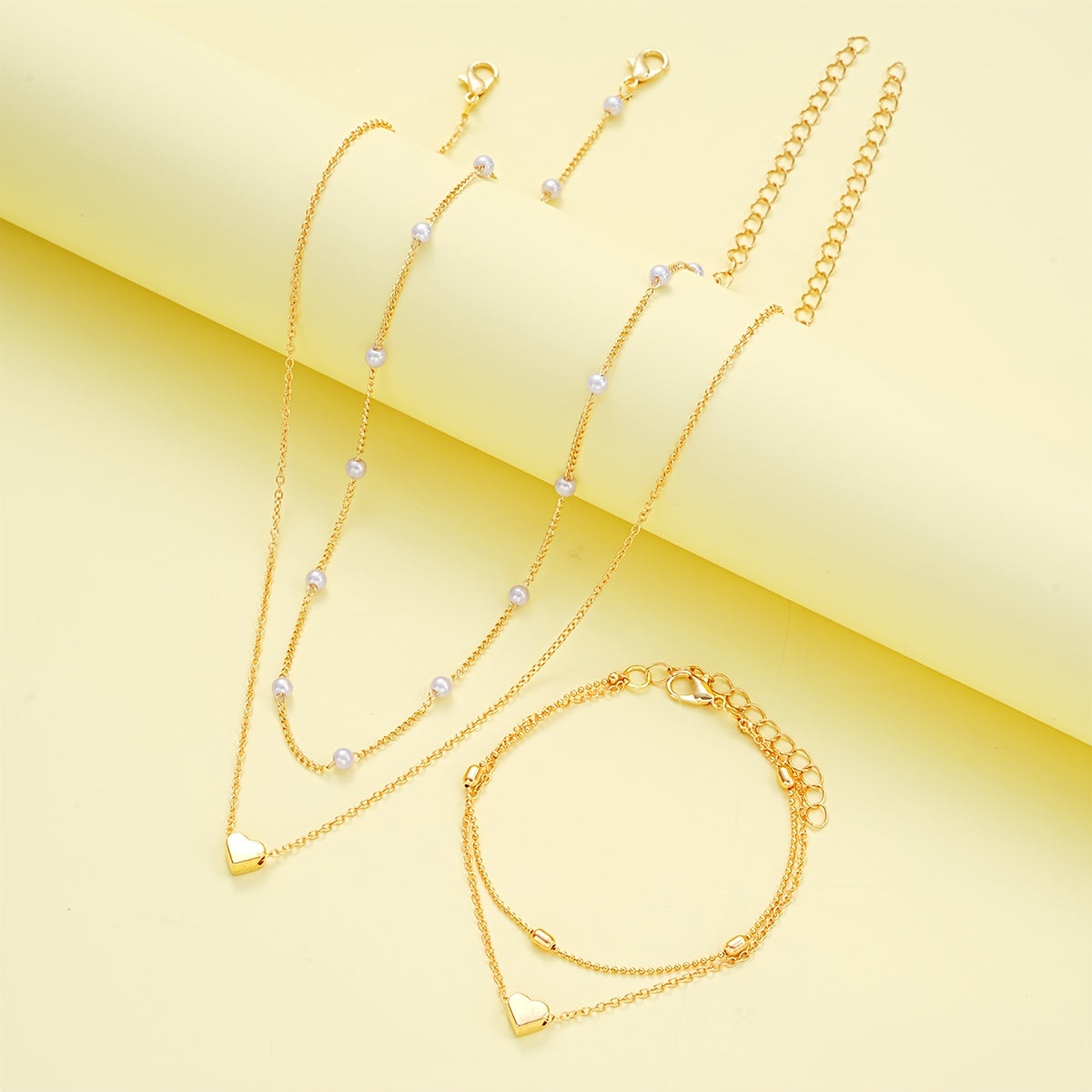 Zestaw Minimalistycznej Eleganckiej Biżuterii - Naszyjnik i Bransoletka