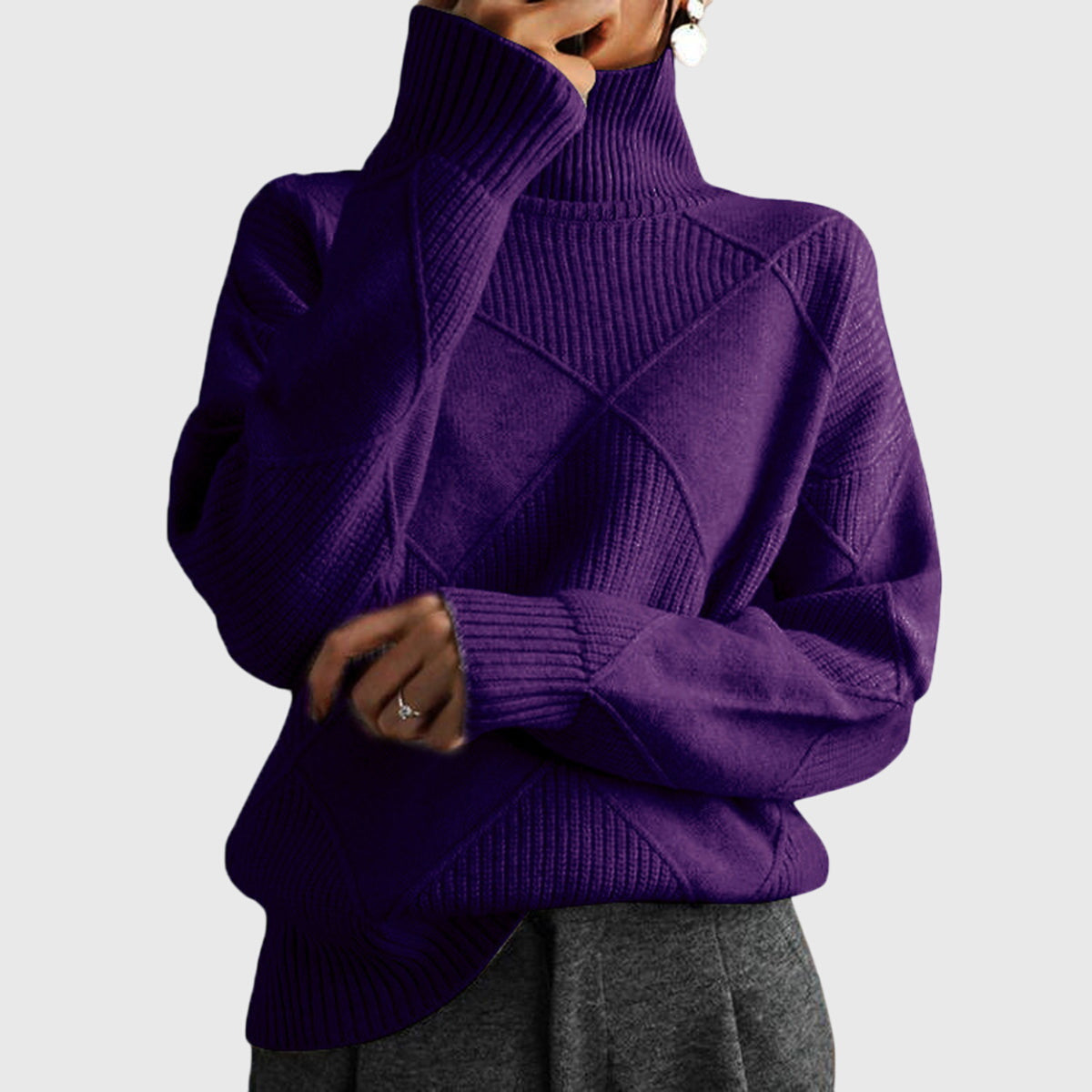 Lauren | Sweter z wysokim kołnierzem