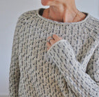 Victoria | Elegancki szary sweter z dekoltem łódki