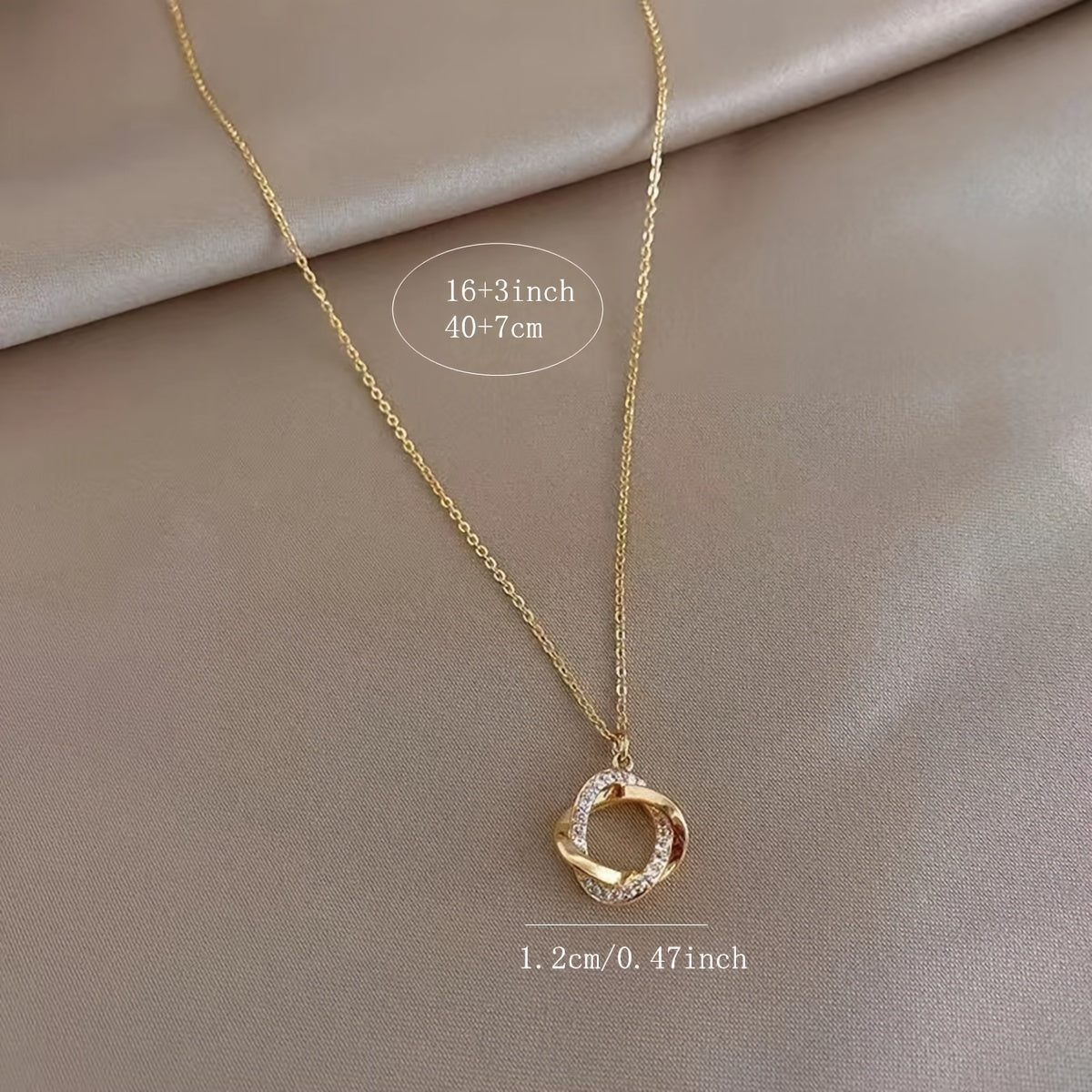 Elegancka Zawieszka w Złocie z Diamentami Syntetycznymi