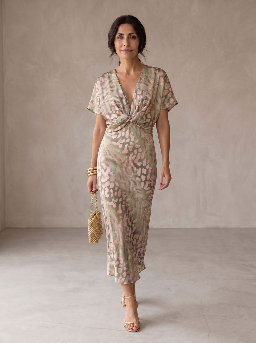 Antonella | Elegancka sukienka z lekkiego i płynnego materiału
