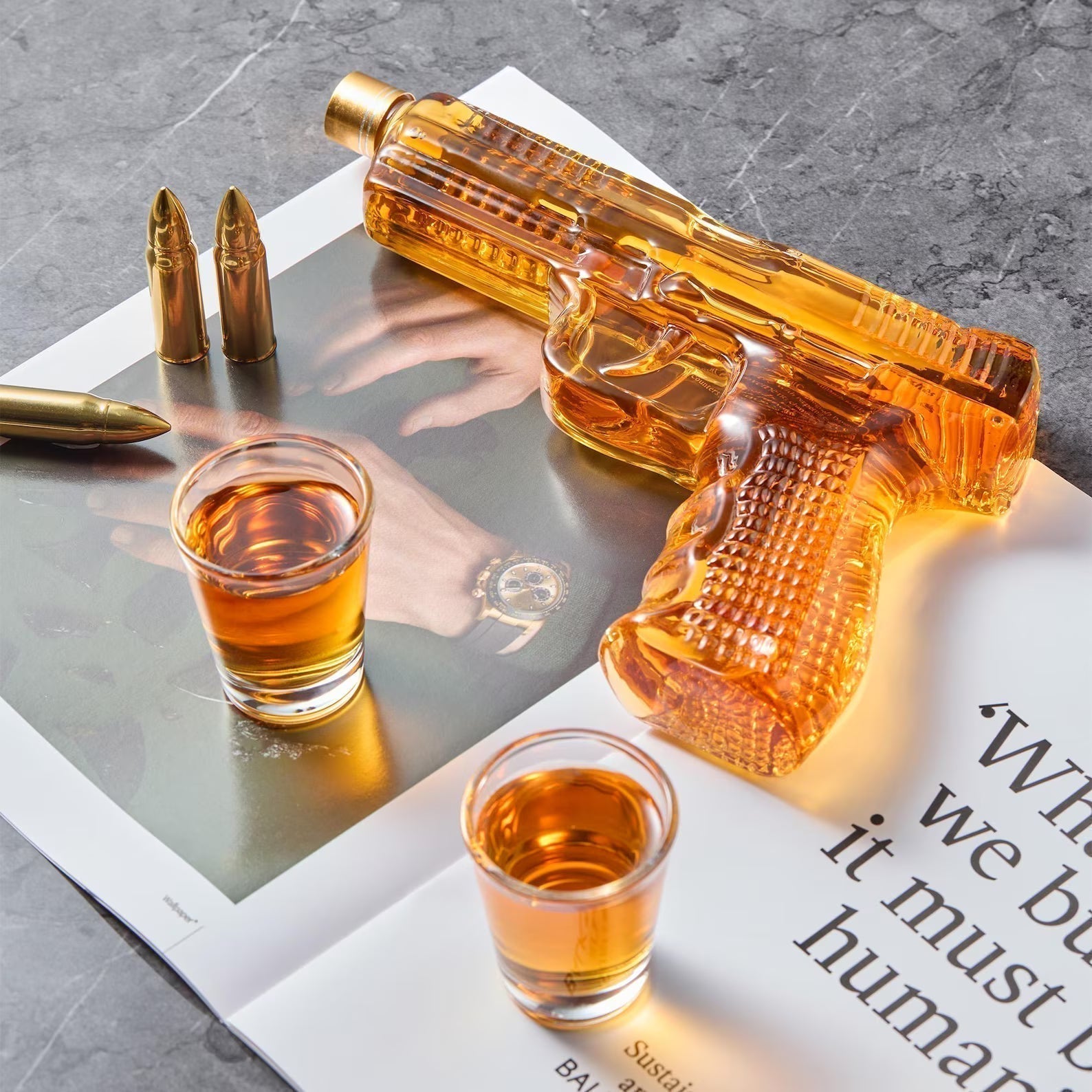 Zestaw whisky – Edycja z pistoletem i szklankami