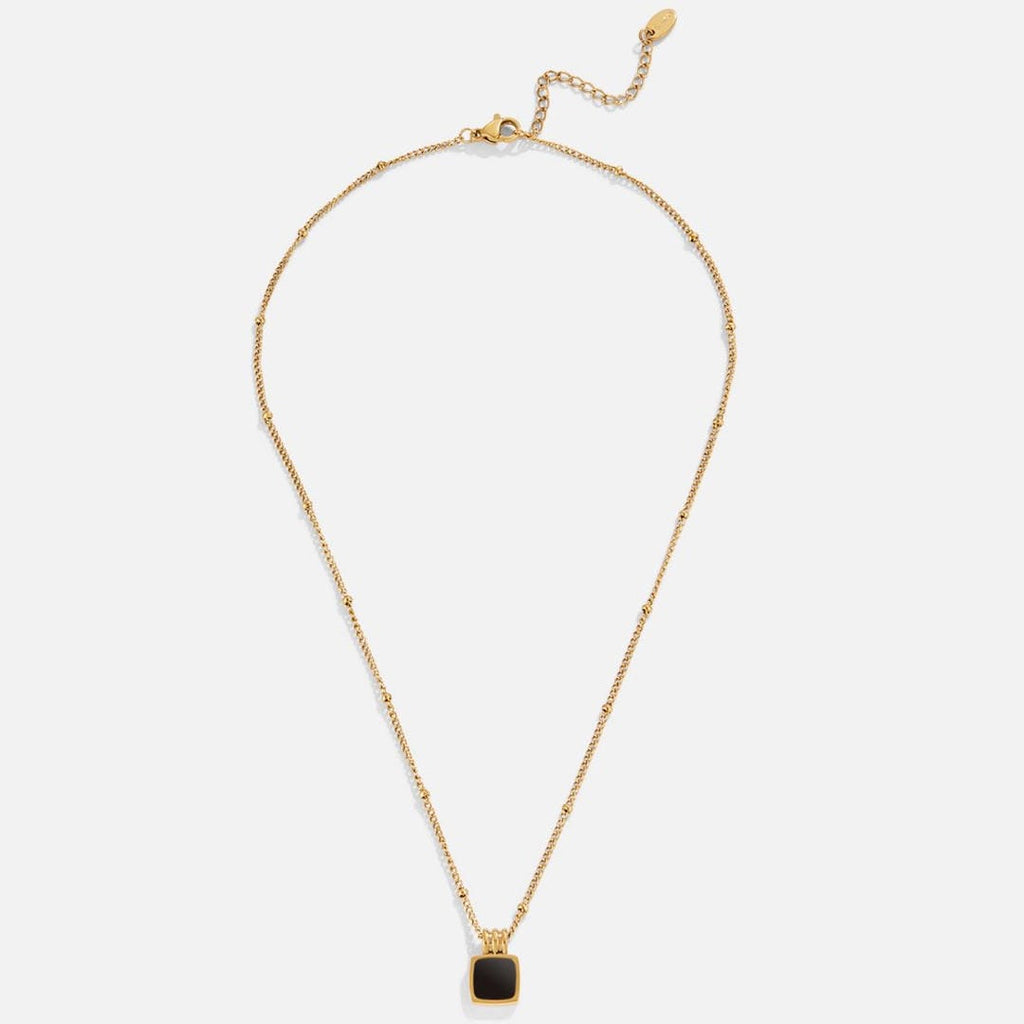 Coralie | Elegancka Czarna Kolia Pendentif Chic de Minuit