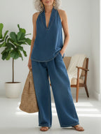 Dwuczęściowy zestaw Ivy | Vintage Washed Soft Denim Look