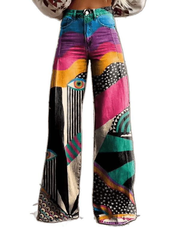 Talia - Spodnie Dzwony Boho Chic